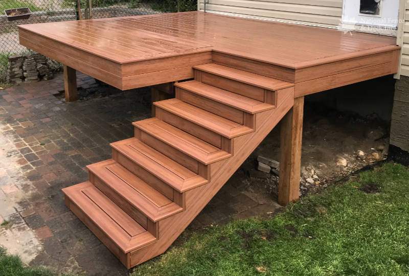 Beautiful Stairs Built From Trex’s Tiki Torch Composite Decking