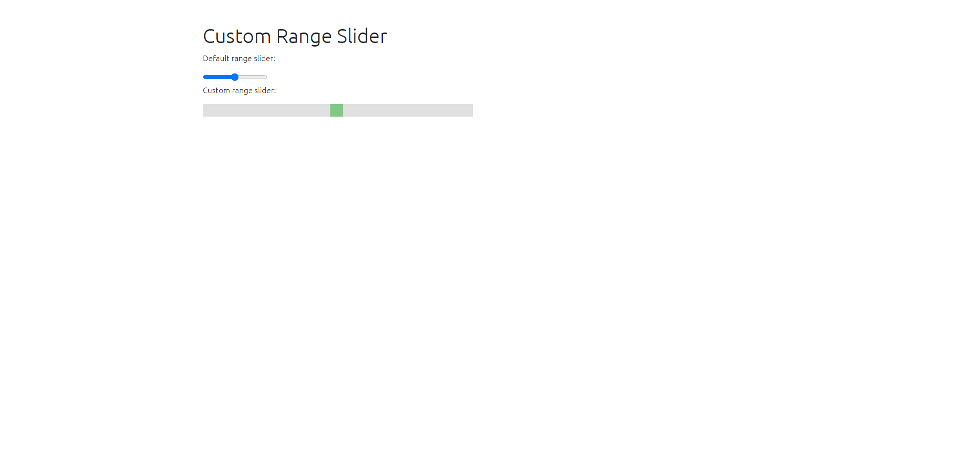 Input range slider HTML style01