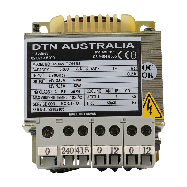 NHP Control Transformer Multi Tap 60VA 415 to 240V AC Dual Input and 24