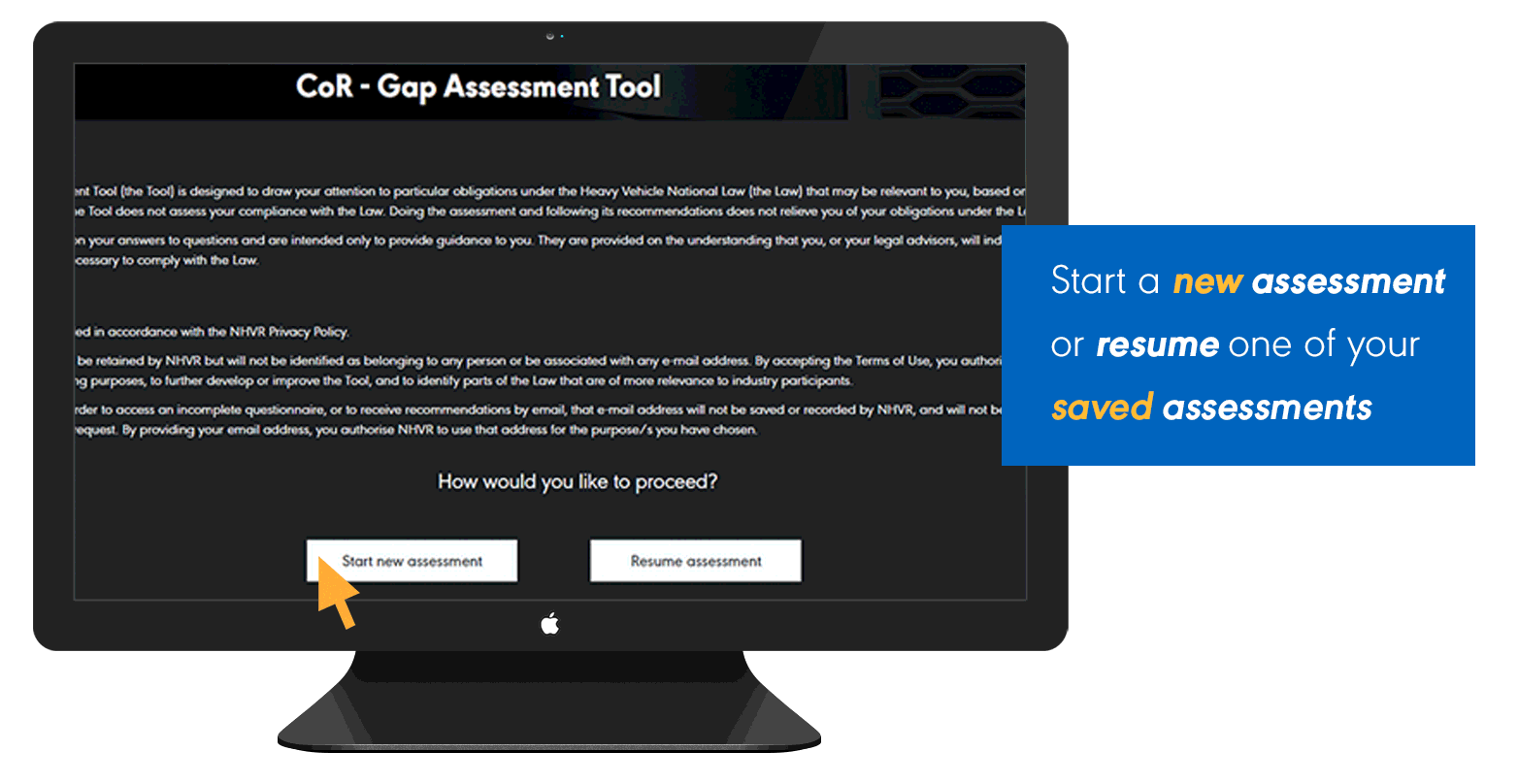 CoR Gap Assessment Tool NHVR