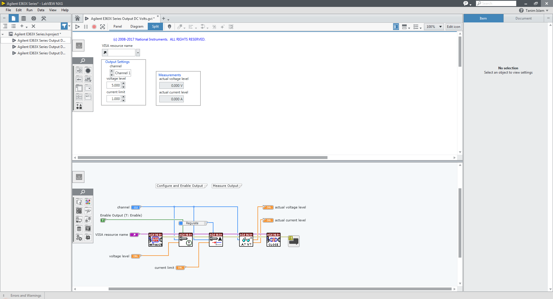 Automate Power Generation From a Keysight E363X Power Supply Using