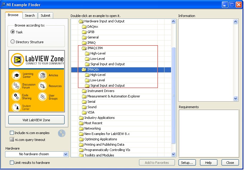 Acquiring from FireWire® Cameras with NIIMAQdx and Legacy NIIMAQ for