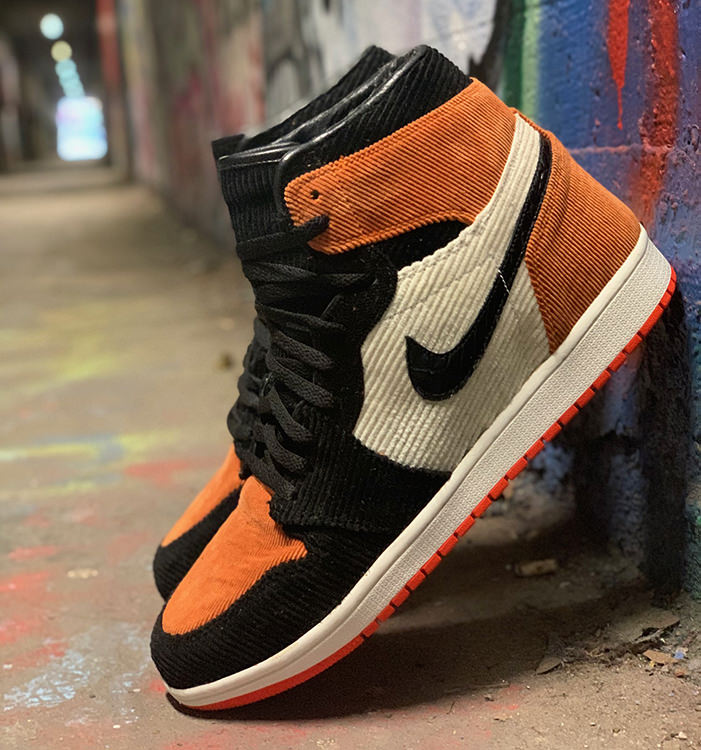 Custom Air Jordan 1 "Shattered Backboard Corduroy" Nice Kicks