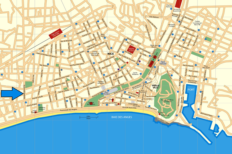 Map of Nice, France: TripHobo
