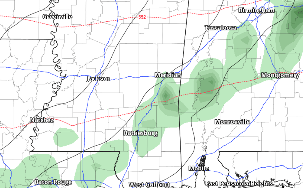 Chilly and dry through Friday, patchy drizzle possible this weekend Southern MS/AL/LA Weather