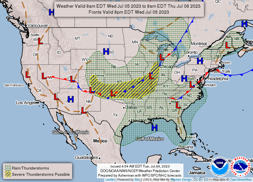 Scattered Storms and Heat continues Southern MS/AL/LA Weather Forecast