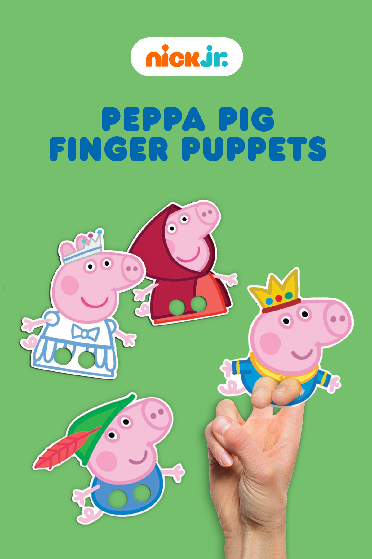 Pig Finger Puppet Template