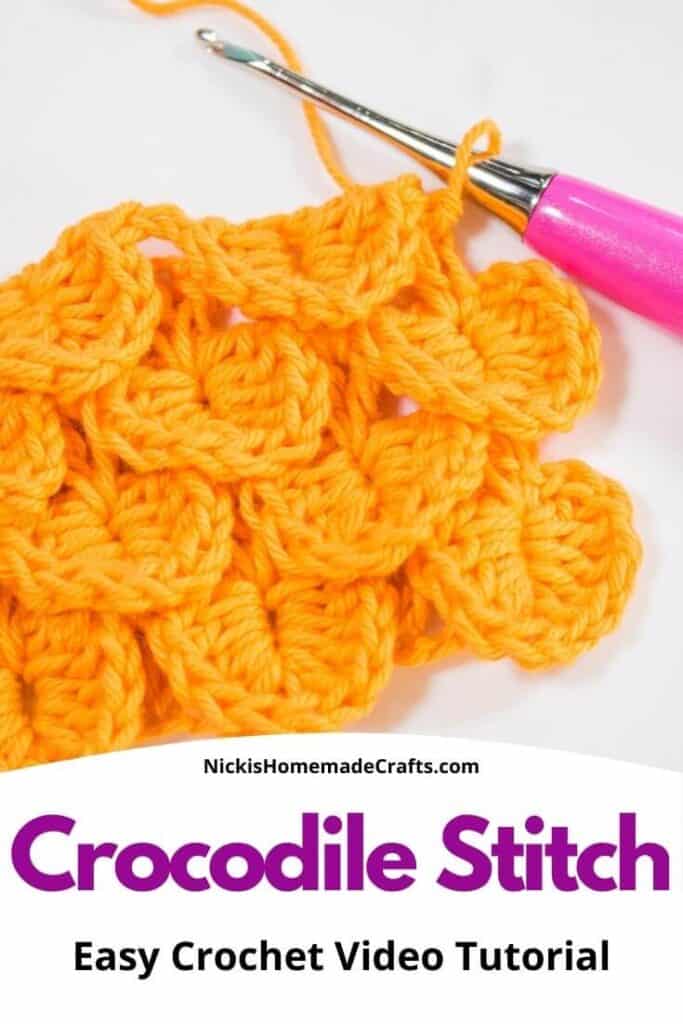 Crochet Crocodile Stitch Easy Detailed Tutorial and Video Nicki's