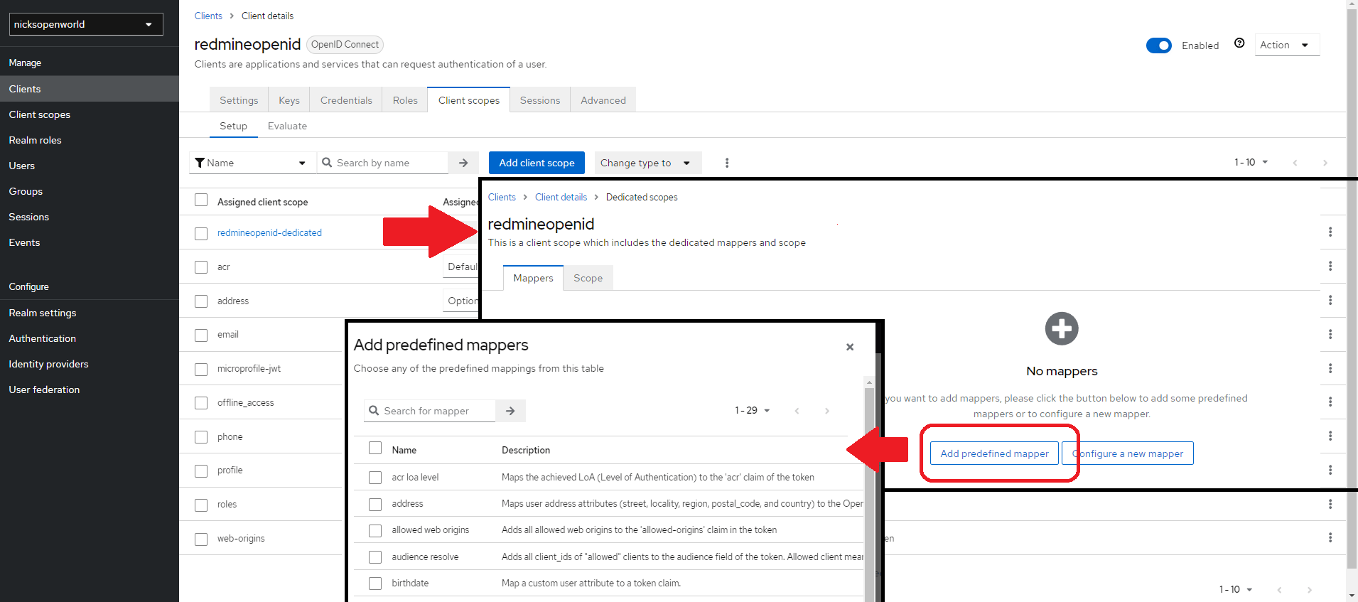 Configure Redmine SSO with Keycloak using OpenID Nick's open world