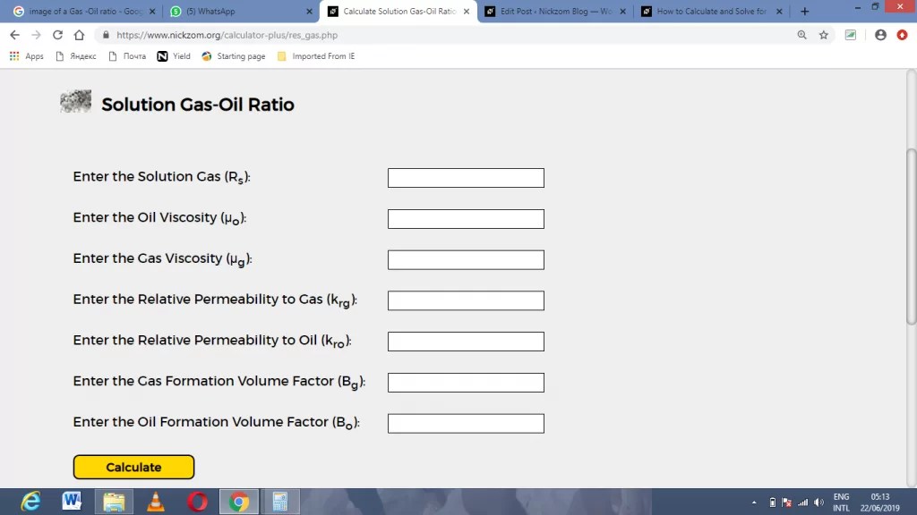 How to Calculate and Solve for Solution Gas Oil Ratio of a Reservoir