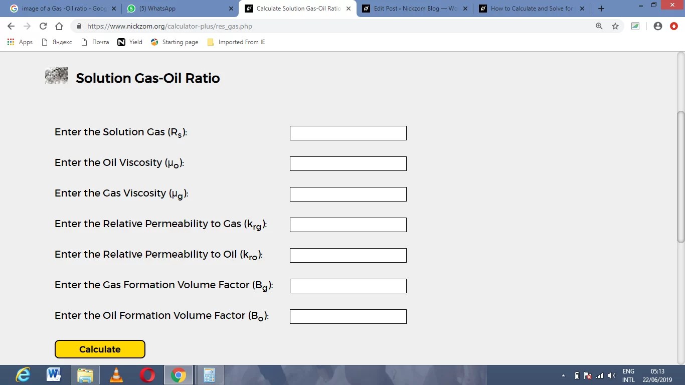 How to Calculate and Solve for Solution Gas Oil Ratio of a Reservoir