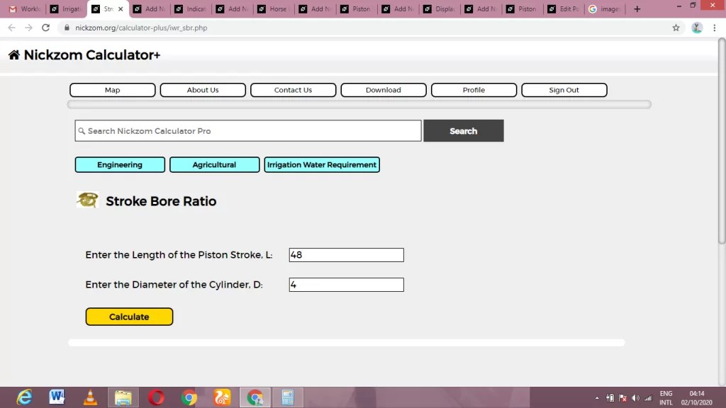 How to Calculate and Solve for Stroke Bore Ratio Irrigation Water