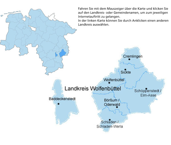 Wolfenbüttel Karte Deutschland Landkreis Wolfenbüttel Portal Niedersachsen