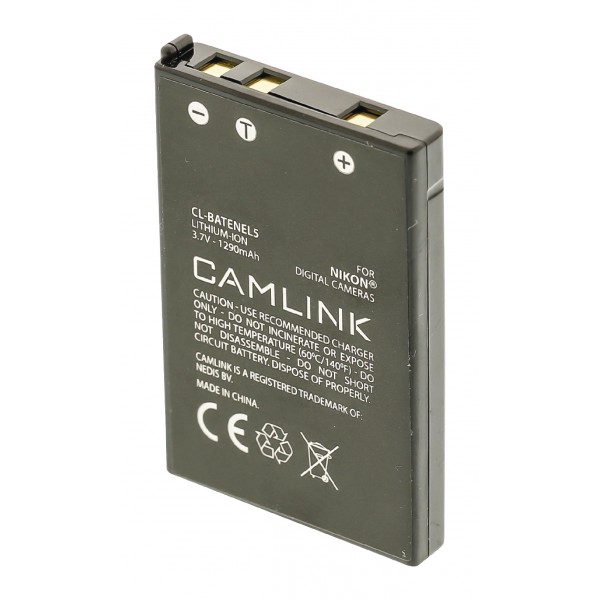 Rechargeable battery for digital cameras 3.7 V 1290 mAh