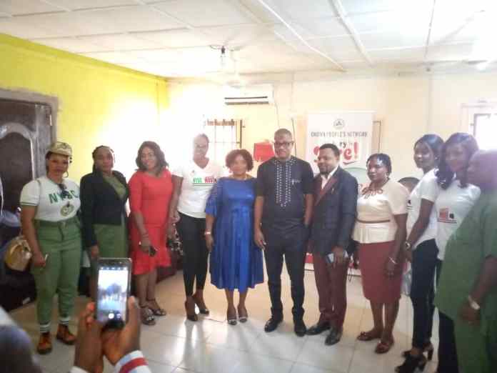 Delta State Commissioner for Culture and Tourism, Engr. Lawrence Ejiofor flanked by the officials of NYSC and the promoters of the movie