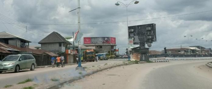 Some of worshippers returning from prayers on Friday