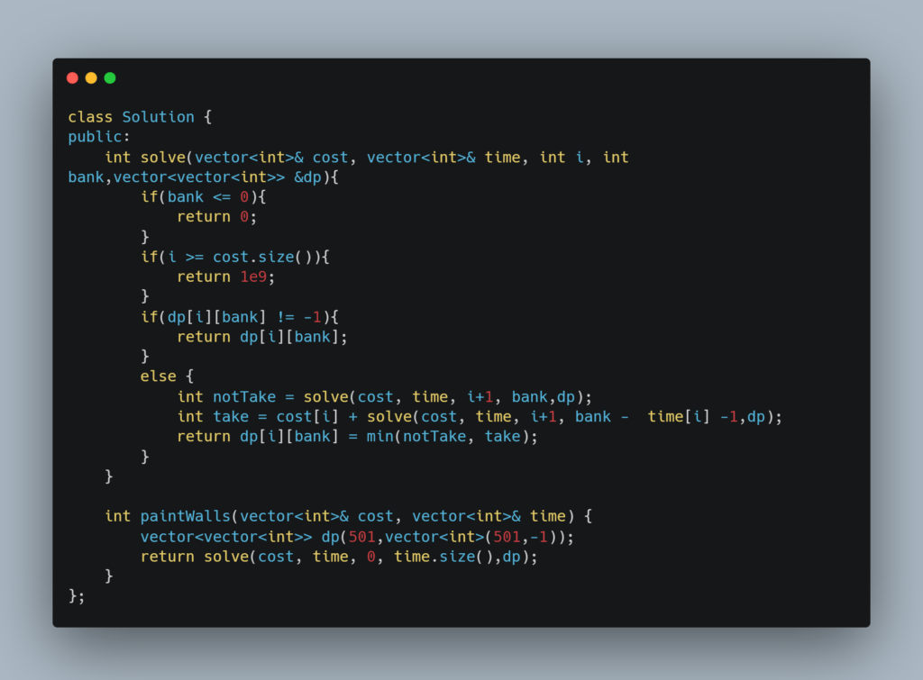 Leetcode 2742. Painting the Walls NileshBlog.Tech