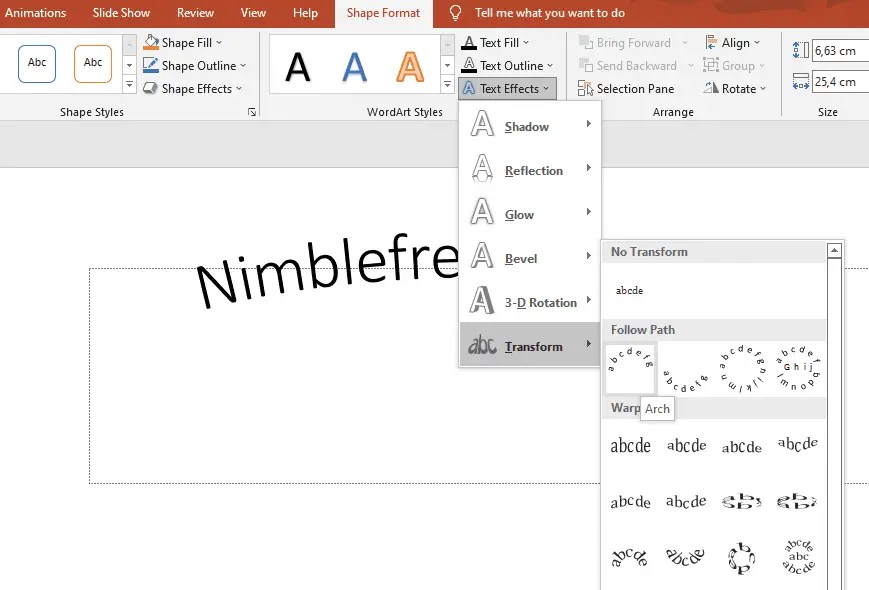 How To Curve Text In Pages? 4 Steps Screenshots Nimble Freelancer