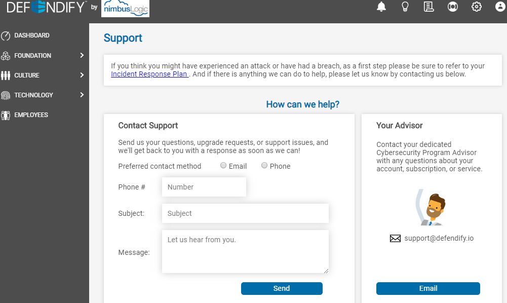 Defendify Cybersecurity made Simple Nimbus Logic Nimbus Logic LLC