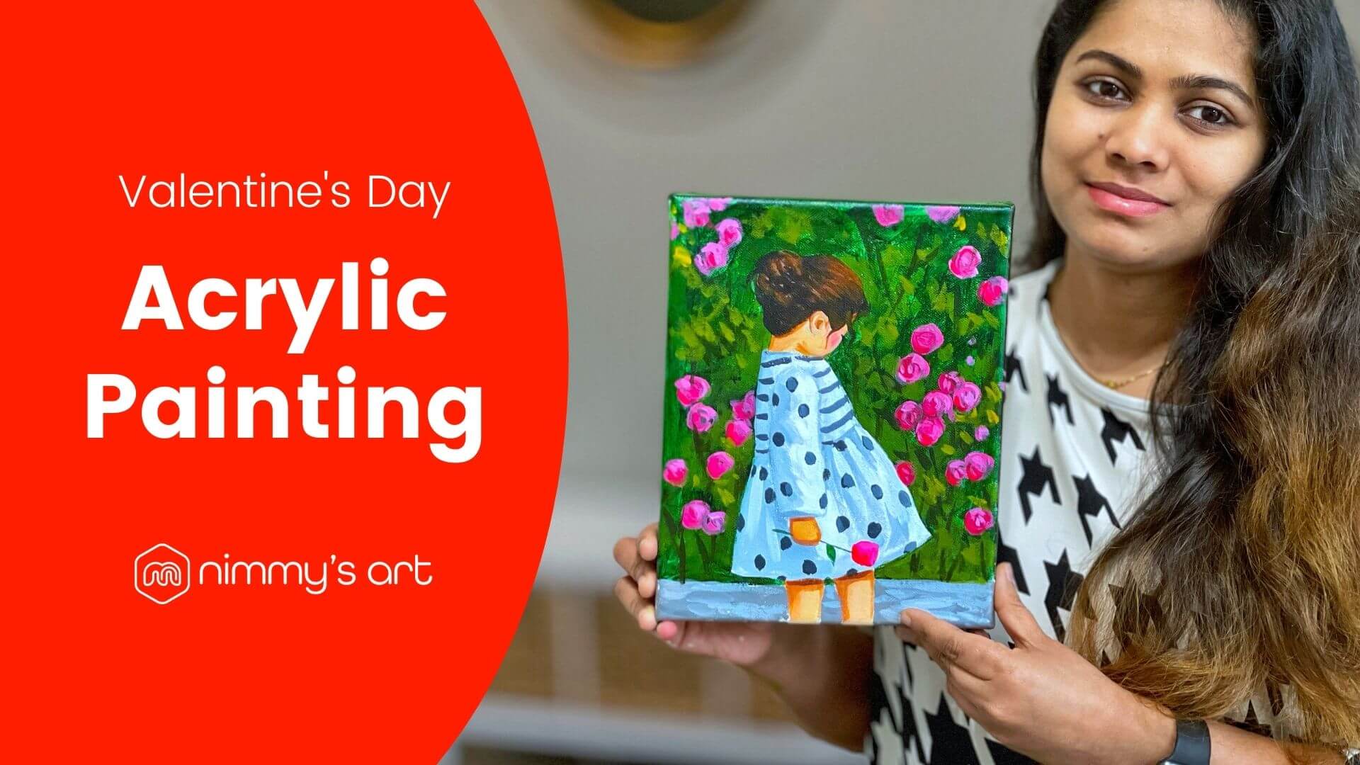 How To Paint Valentine’s Day Painting Online Art Classes Nimmy's Art