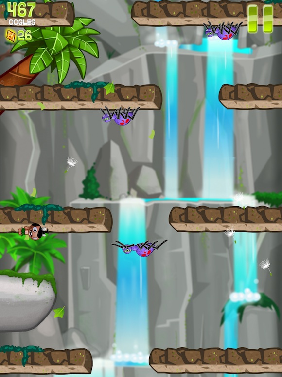 The Pygmies of Pocket God Return to Fly and Die in Ooga Jump (iOS) Nine Over Ten 9/10