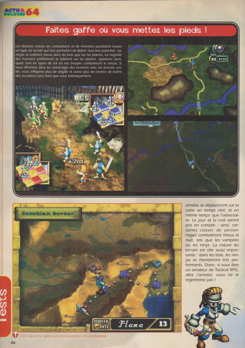 Scan of the review of Ogre Battle 64 Person of Lordly Caliber