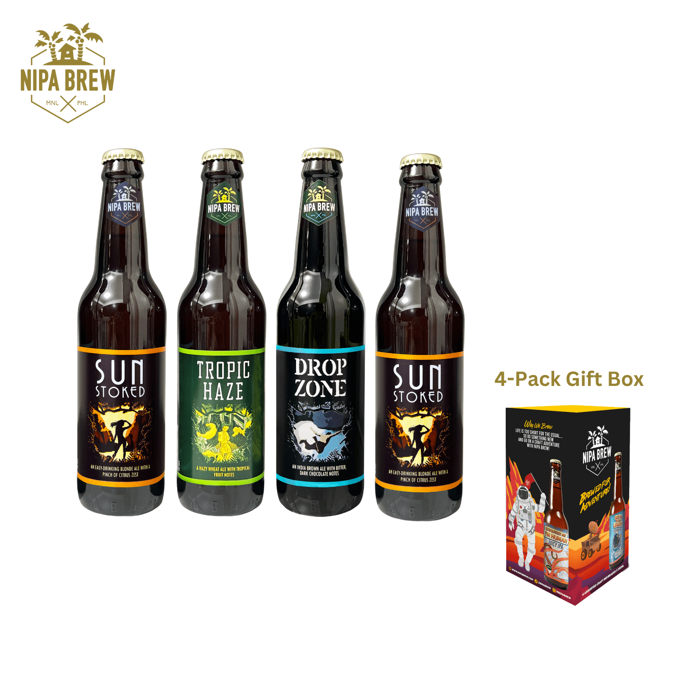 Nipa Brew Craft Beer Assorted Core Beer 4Pack Gift Box Nipa Brew