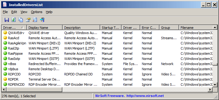 Lists All Device Drivers Currently Installed On Your PC