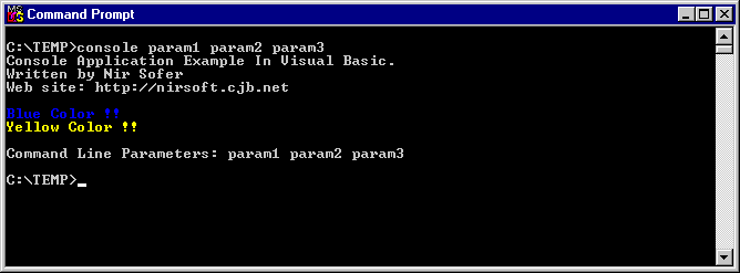 Creating a real console application in Visual Basic Creating a real console application in Visual Basic