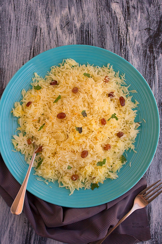 Saffron Rice Video NISH KITCHEN