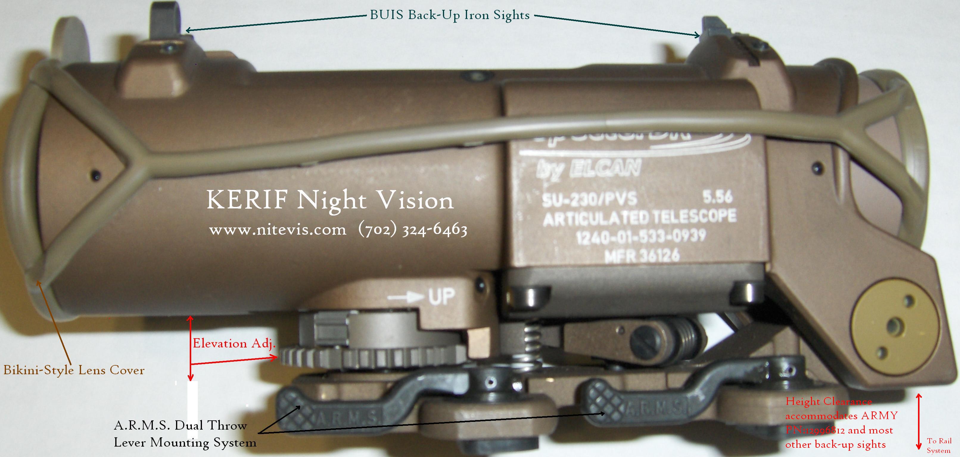 SU230/PVSC, FDE, SpecterDR, ELCAN, Optical, Sight, CQB, Red Dot,1X