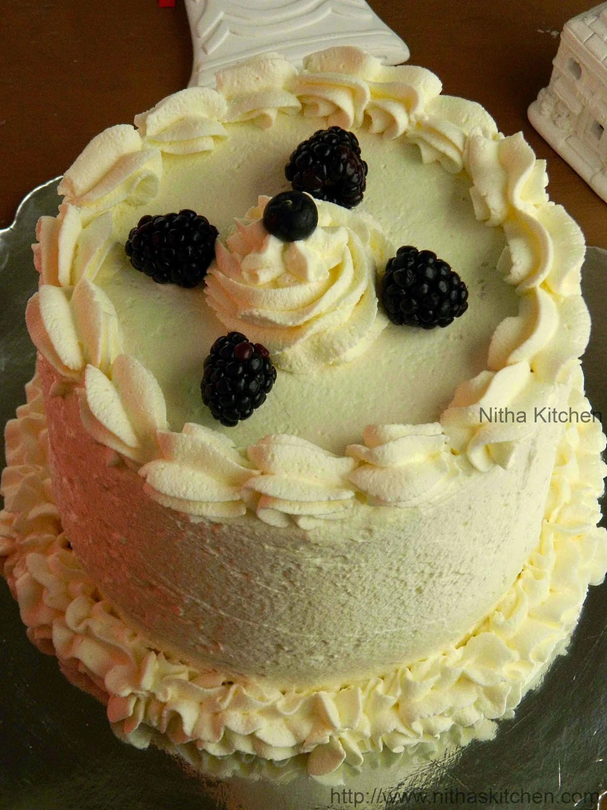 Joan's Cake Rainbow Cake Recipe using Whipped Cream Frosting Nitha