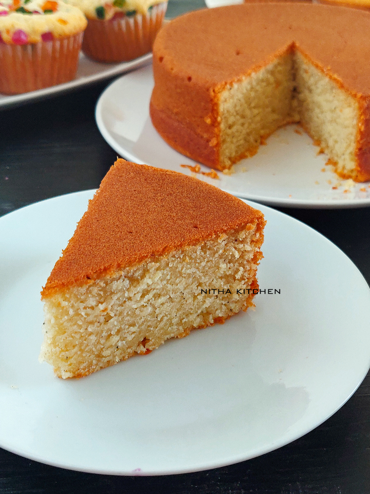 3InOne Eggless Sponge Cake Batter Video Recipe Nitha Kitchen
