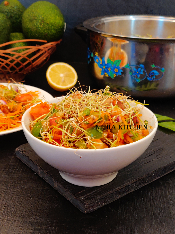 Homegrown Pearl Millet Sprouts Salad Nitha Kitchen