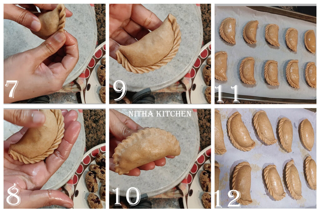 Baked Wheat Gujiya Mawa Gujiya Recipe Nitha Kitchen