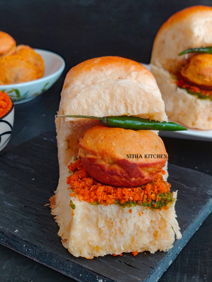 Vada Pav with Green Chutney Recipe Nitha Kitchen