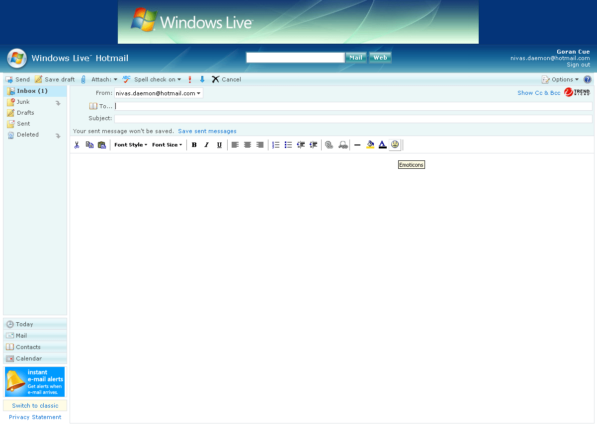 Windows Live Hotmail total catastrophe nivas,b=log()