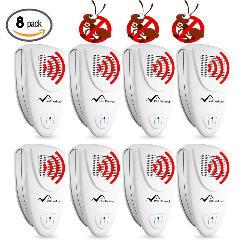 Ultrasonic Ant Repeller – PACK of 8 – 100% SAFE for Children and Pets