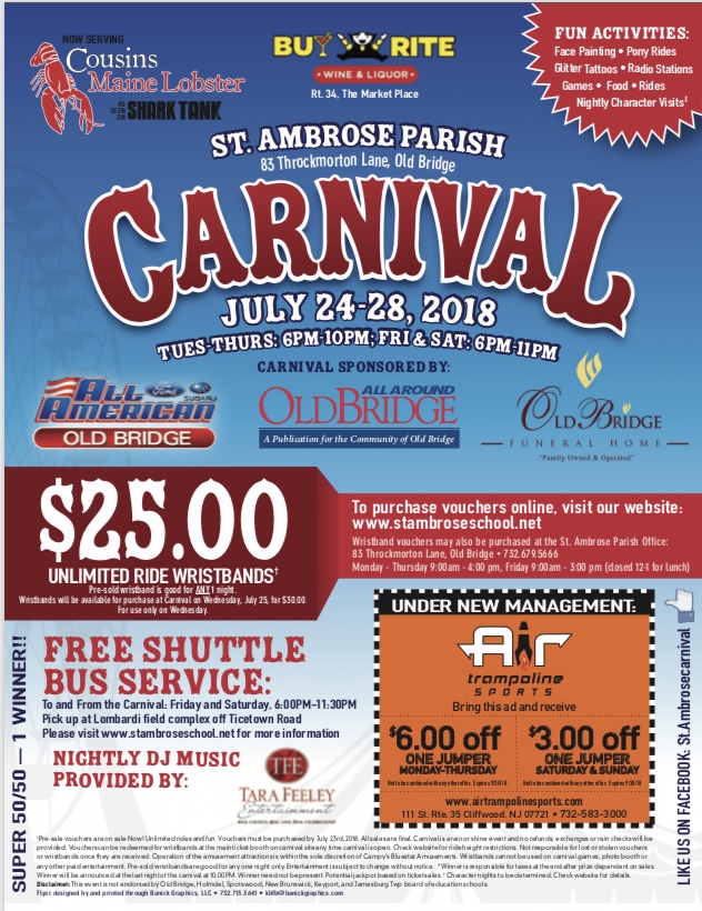 St. Ambrose Parish Carnival 2018 Old Bridge, NJ NJ Carnivals