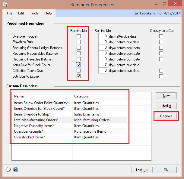 How to Remove Reminders in Microsoft Dynamics GP Njevity