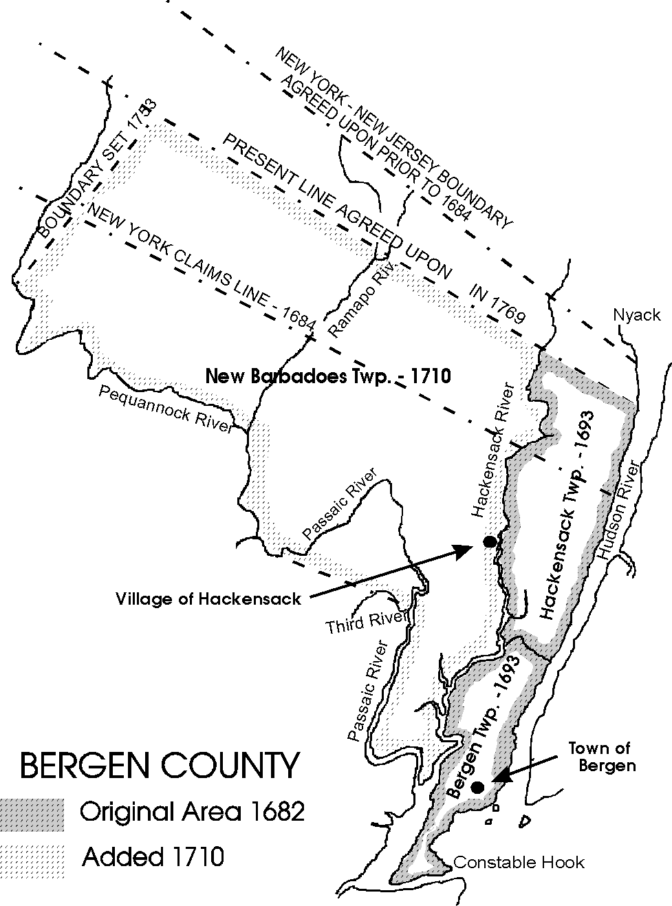 Bergen County Map By Town Bergen History
