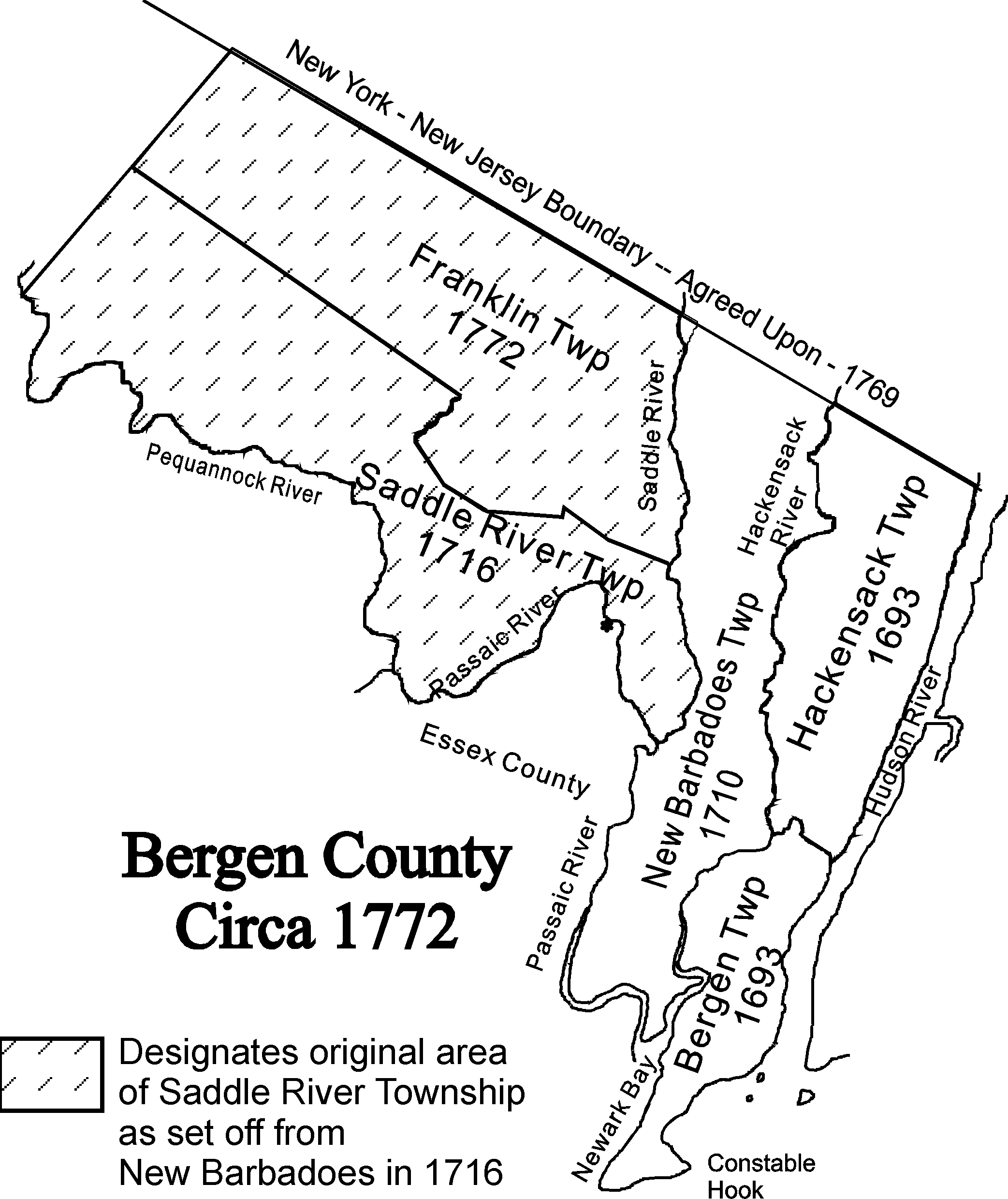 Bergen County Nj Map With Towns Bergen History