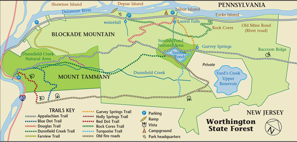 Worthington State Forest Trail Map Worthington State Forest