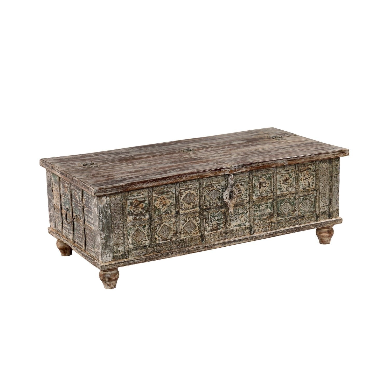 Long Wooden Storage Bench / Trunk NK Bantawai Chiang Mai