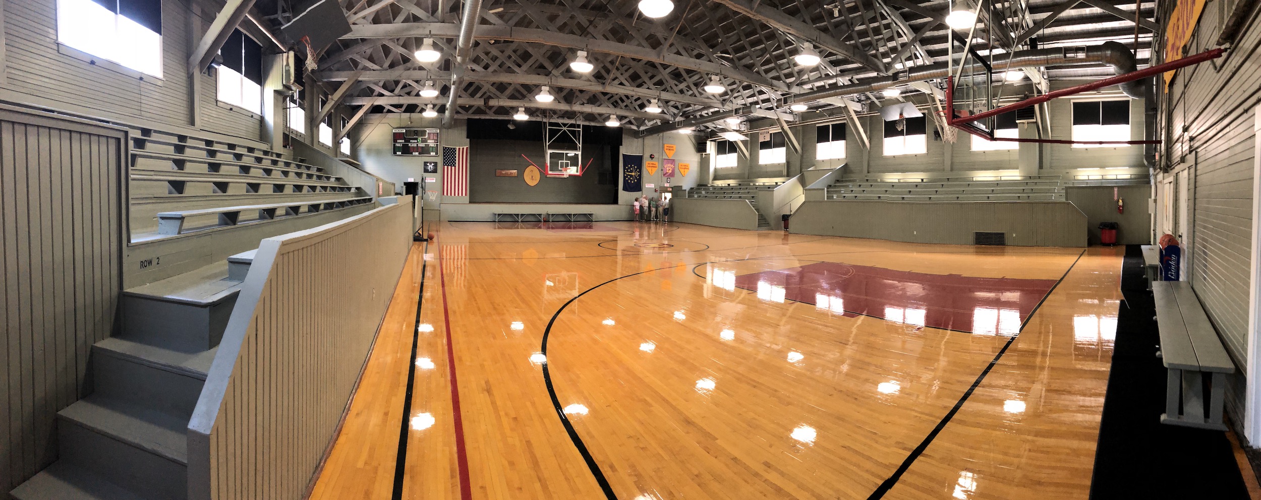 Keith Taylor Visit to historic Hoosier Gym in Knightstown a true step