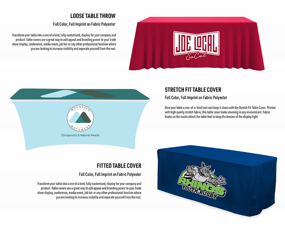 Table Throw Huntington Beach Graphic Design & Digital Printing