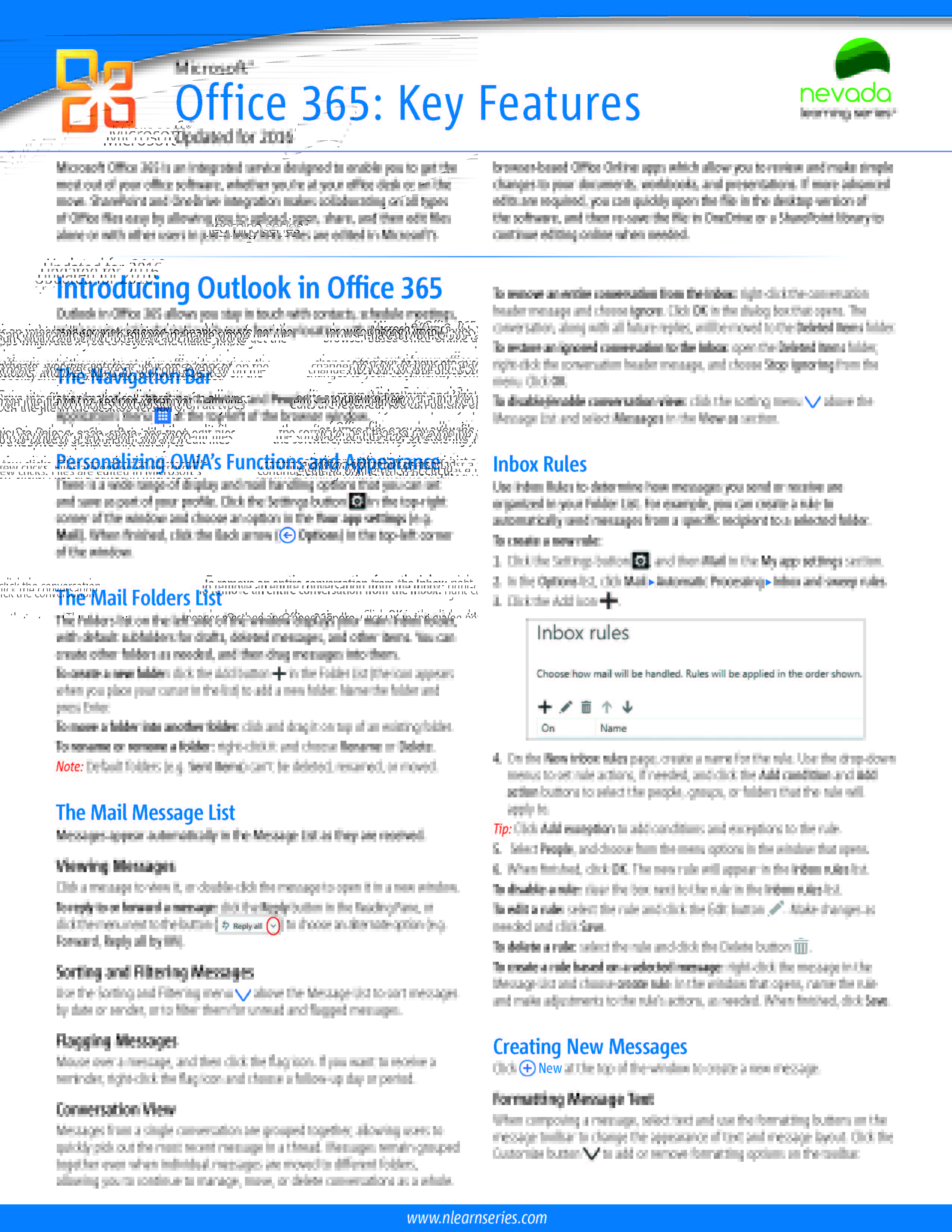 Office 365 Quick Reference Guide – MessageOps