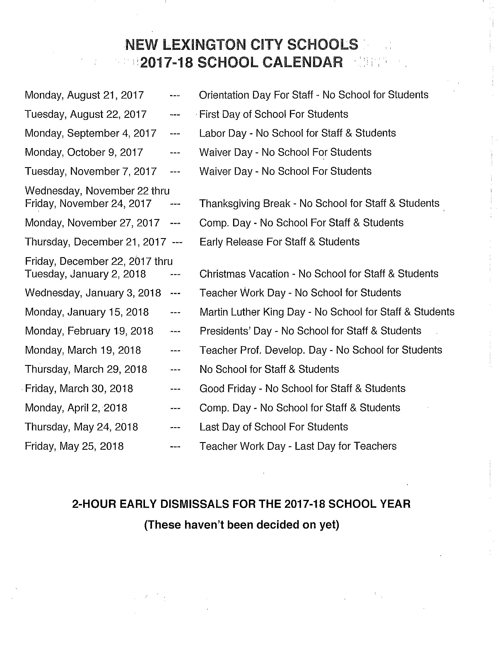 New Lexington Elementary School