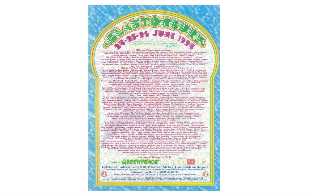 Every Glastonbury poster and lineup since 1970
