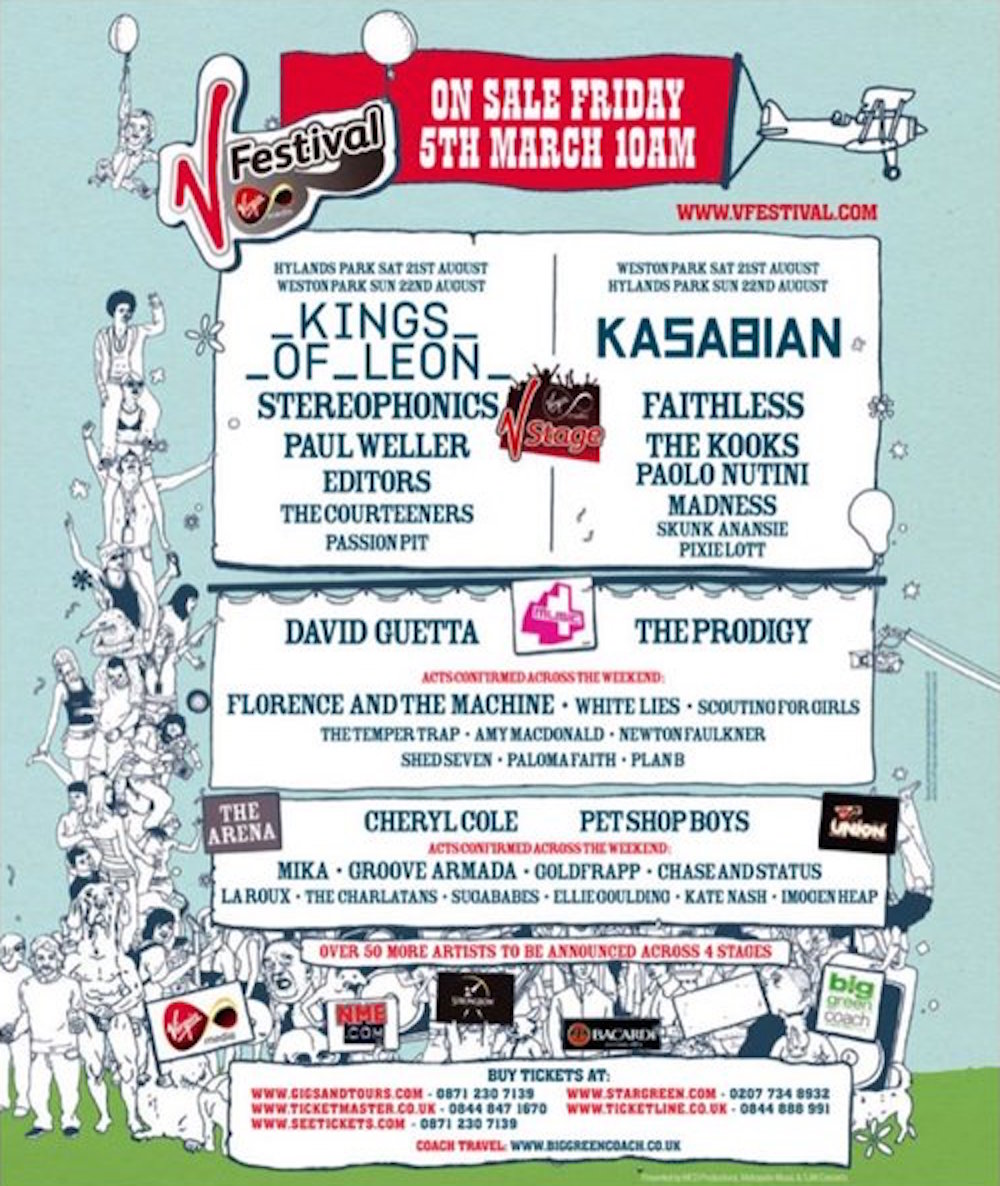 Every V Festival poster and lineup since 1996 NME